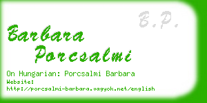 barbara porcsalmi business card